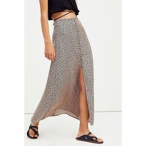 Free People Button Down Sammy Maxi Skirt - Leopard Print - Size: 14 NWT